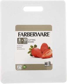 img 2 attached to Farberware Plastic Cutting Board, 8x10, White - Durable and Versatile Kitchen Essential