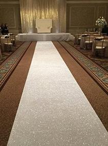 img 1 attached to Iridescent Sequin Wedding Aisle Runner - Elegant Marriage Ceremony Bridal Carpet for Indoor Weddings