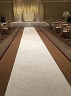 iridescent sequin wedding aisle runner - elegant marriage ceremony bridal carpet for indoor weddings logo