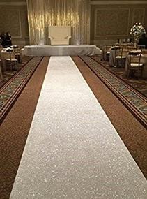 img 2 attached to Iridescent Sequin Wedding Aisle Runner - Elegant Marriage Ceremony Bridal Carpet for Indoor Weddings