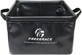 img 4 attached to 🚰 Freegrace Folding Wash Basin - Ultimate Collapsible Water Sink - Versatile & Sturdy - Wash Dishes Anywhere - Ideal for Camping & Outdoor Activities