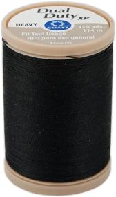 img 1 attached to 🧵 COATS & CLARK Dual Duty XP Heavy Thread: 3-Spool Pack, 125-Yard, Black – Long-Lasting Strength for All Projects