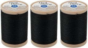 img 2 attached to 🧵 COATS & CLARK Dual Duty XP Heavy Thread: 3-Spool Pack, 125-Yard, Black – Long-Lasting Strength for All Projects