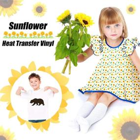 img 2 attached to 🌻 Sunflower Theme Heat Transfer Vinyl Bundle - 10 Sheets Glitter HTV Assorted Colors for Clothes, Bags, Hats - Fabric Supplies, 12 x 10 Inches