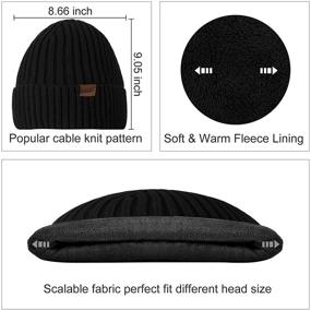 img 3 attached to 🧤 Honneserry Winter Knit Touchscreen Beanie