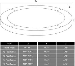 img 2 attached to High-Quality SONGMICS Trampoline Safety Pad Mat: 🔵 UV-Resistant, Tear-Resistant Edge Protection, Standard Size in Blue
