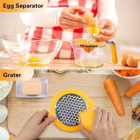 img 1 attached to 🍊 Hsonline 4-in-1 Citrus Orange Lemon Juicer: Manual Hand Press Lime Squeezer with Cheese Grater, Measuring Cup, Egg Separator, Anti-Slip Handle and Stainless Steel Design, 20OZ Capacity