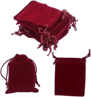 burgundy jewelry hrx package: convenient drawstring solution for jewelry lovers logo