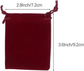 img 2 attached to Burgundy Jewelry HRX Package: Convenient Drawstring Solution for Jewelry Lovers