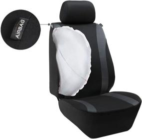 img 2 attached to Elantrip Waterproof Front Seat Covers Car Water Repellent Bucket Seat Cover Universal Fit Airbag Armrest Compatible For Auto SUV Truck Van