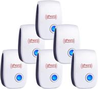 🦟 6 pack of ultrasonic pest repeller - indoor plug in electronic pest repellent for mice, cockroach, spider, ants, mosquitoes, bugs, and insects logo