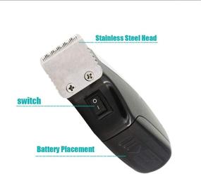 img 1 attached to 💇 KEMEI Cordless Self-Haircut Kit - Mini Clippers Trimmer Groomer Set with Stainless Steel Styling Shears