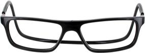 img 3 attached to 👓 Clic Executive Single Vision Full Frame Designer Reading Glasses, Black, +2.50: Enhance Your Reading Experience!