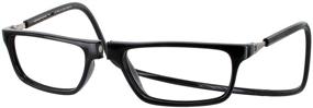 img 4 attached to 👓 Clic Executive Single Vision Full Frame Designer Reading Glasses, Black, +2.50: Enhance Your Reading Experience!