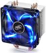enhanced deepcool gammaxx400 cpu air cooler | 4 heatpipes, 120mm pwm fan, blue led | intel & amd cpu compatible (am4 support) logo