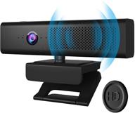 📹 enhance your video conferences with full hd 1080p computer camera: 4 built-in omnidirectional microphones, speaker, and magnetic privacy cover for desktop monitor laptop logo