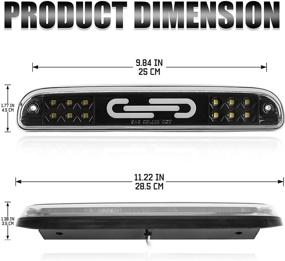 img 3 attached to 🚦 KRSCT Third Brake Light LED Ford F-250/F-350/F-450/F-550/Super Duty & Ranger Red/White Smoke Housing Cargo Lamp - A Perfect Fit!