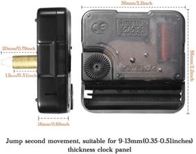 img 3 attached to ⏰ DIY Clock Repair Parts Replacement: 2-Piece High Torque Long Shaft Clock Movement Mechanism with 5 Pairs of Different Hands