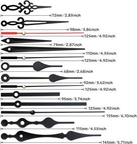 img 2 attached to ⏰ DIY Clock Repair Parts Replacement: 2-Piece High Torque Long Shaft Clock Movement Mechanism with 5 Pairs of Different Hands