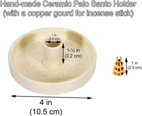 img 2 attached to 🔥 Ceramic Palo Santo Holder, Incense Burner for Palo Santo Wood or Scented Incense Sticks - Beige