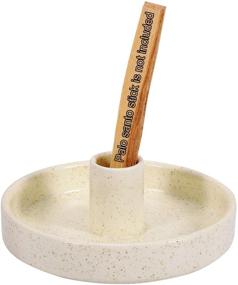 img 4 attached to 🔥 Ceramic Palo Santo Holder, Incense Burner for Palo Santo Wood or Scented Incense Sticks - Beige