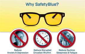 img 2 attached to 👓 SafetyBlue Retro Day Glasses - Blue Light Blocking for Men & Women, Reading & Gaming Non-Prescription Eyewear, Ideal for Gaming Monitors