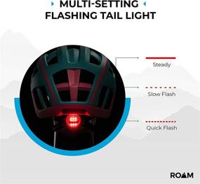 img 3 attached to 🚴 Roam Road Bike Helmet - Sun Visor, LED Light, and Magnetic Goggles - Durable Mountain Bike Accessories for Men and Women - Adjustable Size - Multi Flash Bike Light Included