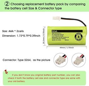 img 2 attached to 🔋 iMah BT166342/BT266342 2.4V 750mAh Ni-MH Battery - Compatible with VTech Cordless Phones & Baby Monitors - 4-Pack