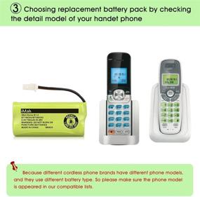 img 1 attached to 🔋 iMah BT166342/BT266342 2.4V 750mAh Ni-MH Battery - Compatible with VTech Cordless Phones & Baby Monitors - 4-Pack