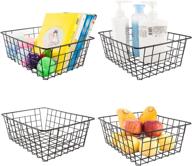 📦 organize with style: 4-pack performance iron storage baskets for home, office, kitchen, and bathroom логотип