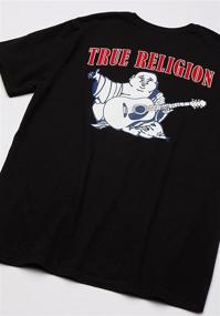 img 2 attached to 🙏 Высококачественная мужская одежда True Religion с коротким рукавом с изображением Будды - оманитесь стилем и комфортом!