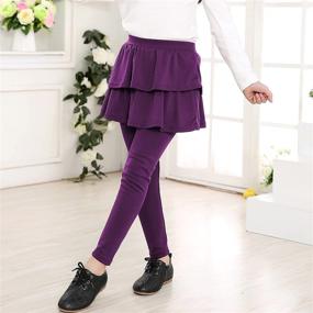 img 2 attached to 👧 Auranso Little Footless Stretchy Leggings: Stylish Girls' Clothing Essential