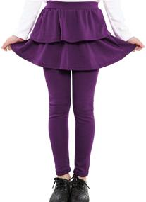 img 4 attached to 👧 Auranso Little Footless Stretchy Leggings: Stylish Girls' Clothing Essential