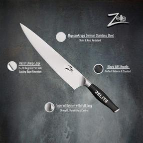 img 1 attached to 🔪 Zelite Infinity Chef Knife 10 Inch: Comfort-Pro Series - German High Carbon Stainless Steel - Ultimate Precision and Unmatched Comfort