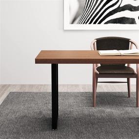 img 3 attached to 🔲 Premium Topsair Metal Table Legs: Sturdy Square Tube Iron Legs for Dining, Coffee, Computer Desk & More - 28”H x 17.7”W Rectangle Shape