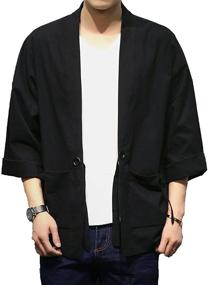 img 4 attached to 👚 Cotton Cardigan Jackets by INVACHI - Fashionable and Trendy