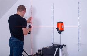 img 1 attached to Johnson Level &amp; Tool 40-0912 Self-Leveling Cross-Line Laser Level, Red, 6 x 7 Inches