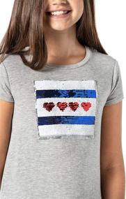 img 3 attached to 💃 Sequin Tops, Tees & Blouses for Girls by FASHION FAITH - Girls' Clothing