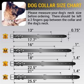 img 1 attached to Premium Genuine Leather Dog Collar – Classic & Heavy Duty Design for Large Dogs