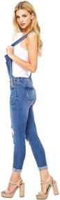 img 2 attached to 👖 Wax Women's Juniors Full-Length Overall - Trendy Women's Jumpsuits, Rompers & Overalls