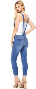 img 1 attached to 👖 Wax Women's Juniors Full-Length Overall - Trendy Women's Jumpsuits, Rompers & Overalls