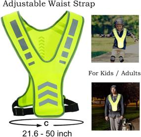 img 2 attached to Enhanced Safety: TOURUN Reflective Running Vest Gear with Pocket - Ideal for Women, Men, and Kids - Perfect for Night Cycling, Walking, Jogging, and Bicycle Activities