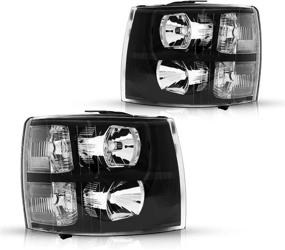 img 4 attached to 🔦 Фары Torchbeam Silverado, корпус черного цвета, комплект 2007-2014 - прозрачная линза и отражатель - пара