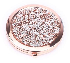 img 4 attached to 💄 BangBangSing Compact Cosmetic Mirror: 2.75 Inch Round Pocket Makeup Mirror for Travel & On-the-Go