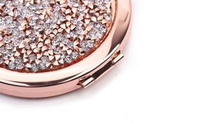 img 3 attached to 💄 BangBangSing Compact Cosmetic Mirror: 2.75 Inch Round Pocket Makeup Mirror for Travel & On-the-Go