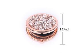 img 1 attached to 💄 BangBangSing Compact Cosmetic Mirror: 2.75 Inch Round Pocket Makeup Mirror for Travel & On-the-Go