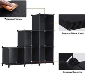 img 1 attached to 📦 9-Cube Cube Storage Organizer for Portable Closet and Wardrobe Organization