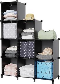 img 4 attached to 📦 9-Cube Cube Storage Organizer for Portable Closet and Wardrobe Organization