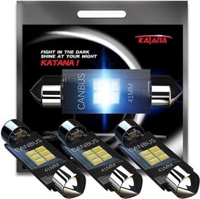 img 4 attached to KATANA LED Bulbs 41mm 42mm 212-2 211-2 - CANBUS Error Free - 6000K Cool White (Pack of 4)