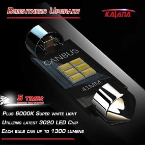 img 3 attached to Лампы KATANA LED 41 мм 42 мм 212-2 211-2 - без ошибок CANBUS - 6000K Холодный белый (набор из 4)